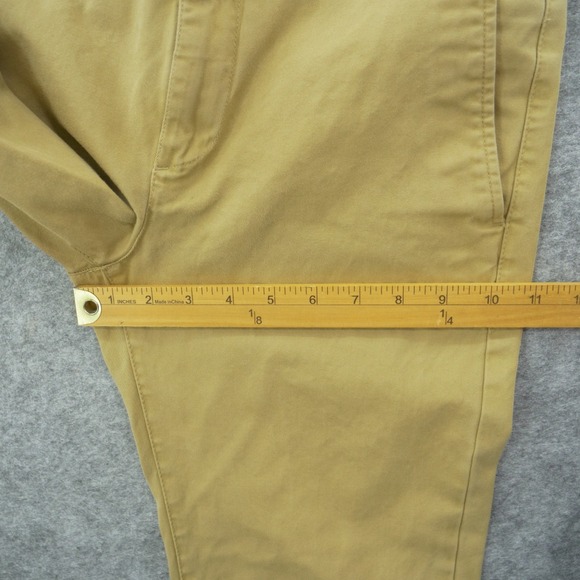Acne Pants Mens 29 Beige Khaki Chino Roc Twill Flat Front Mid Rise Zip Fly - Picture 10 of 12